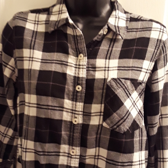 ♥️VINTAGE♥️Forever 21 cotton plaid shirt - Picture 2 of 6